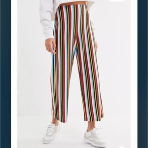 Striped rainbow cropped pants by UO